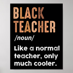 Poster Definição de Professor Negro Engraçado Mês da Hist