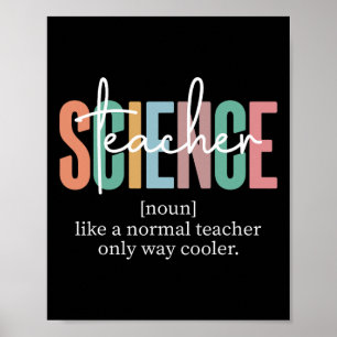 Poster Definição de Professora de Ciências Engraçada para