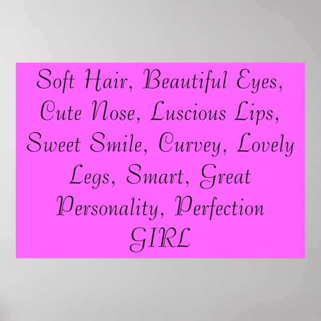 Pôster Definição de rapariga (Frente)
