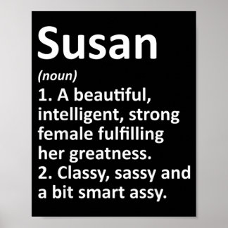 Poster Definição de Susan Nome Personalizado Natal Divert