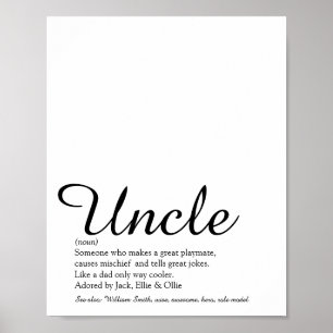Poster Definição de Tio Funcle Moderno Script Divertido