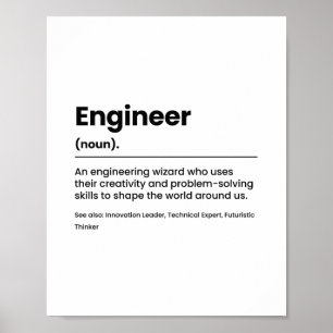 Poster Definição de trabalho de engenheiro