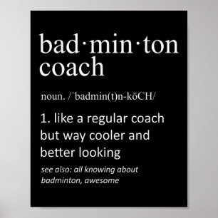 Poster Definição de Treinador de Badminton Esportes Trein