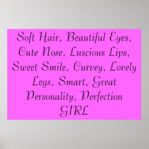 Pôster Definição de uma menina