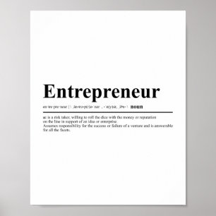 Poster Definição do empresário Citação Motivaciona