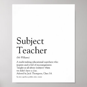 Poster Definição do Melhor Professor de Todos os Tempos d