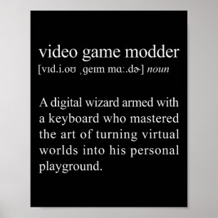 Poster Definição do Modder de Jogo de Vídeo - Modulação d