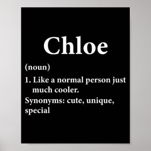 Poster Definição do Nome Chloe Engraçado D