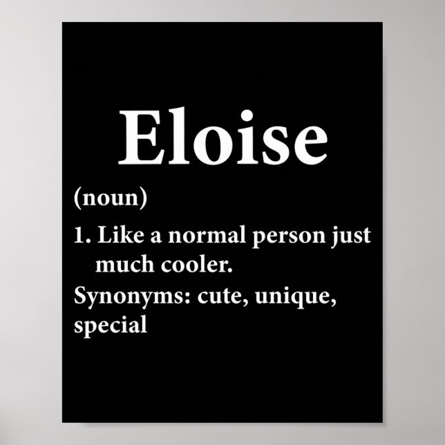 Poster Definição do Nome Eloise (Frente)