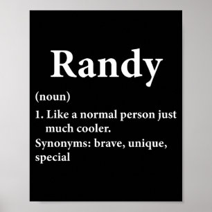 Poster Definição do Nome Randy Divertida D