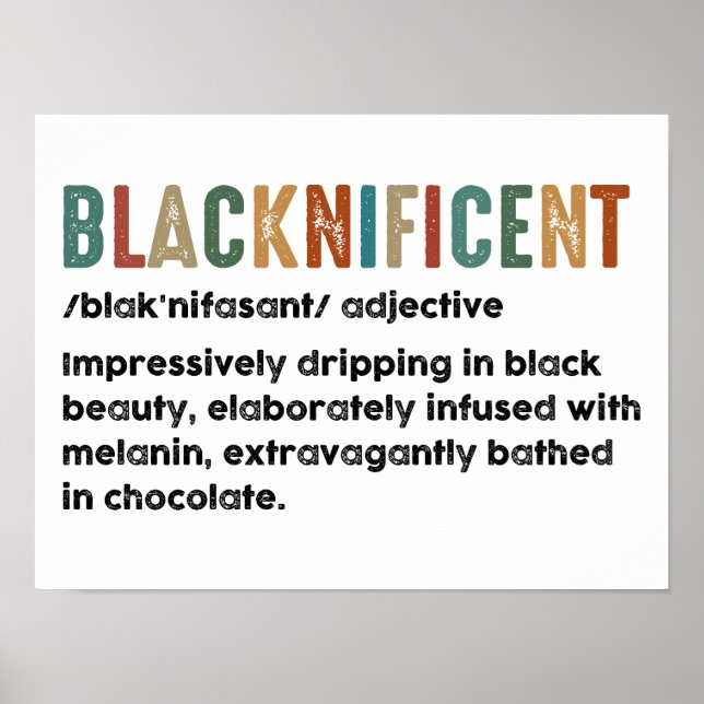 Poster Definição Engraçada Blacknificent Mês da História  (Frente)
