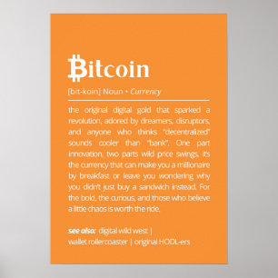 Poster Definição Engraçada de Bitcoin