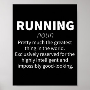 Poster Definição Engraçada de Correr Corredor de Maratona