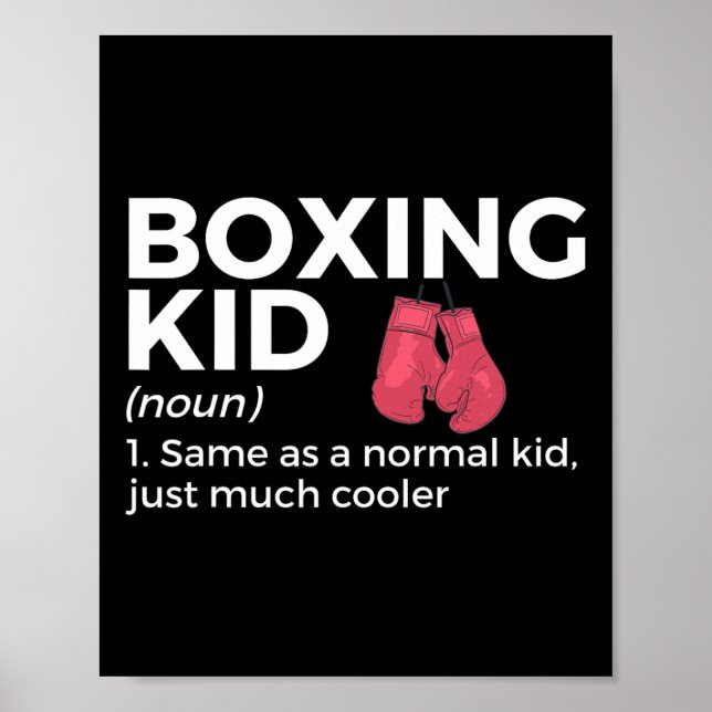 Poster Definição Engraçada De Crianças De Boxing (Frente)