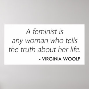 Poster Definição Feminista de Virginia Woolf