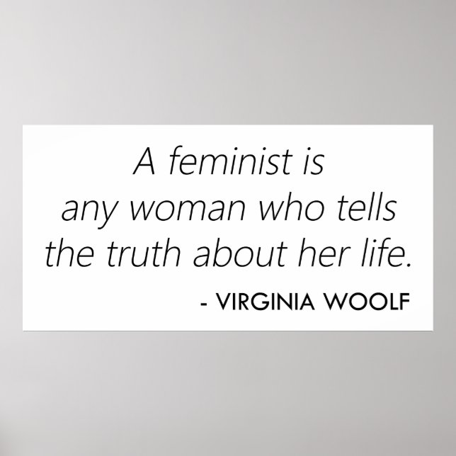 Poster Definição Feminista de Virginia Woolf (Frente)
