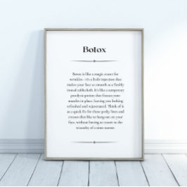 Poster Definição Quirky Botox