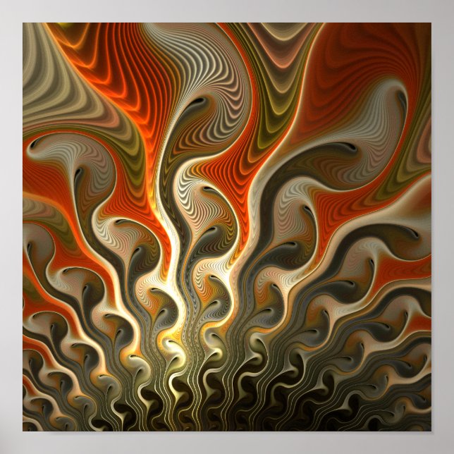 Pôster Definir chamas de Abstrato do Phasers (Frente)