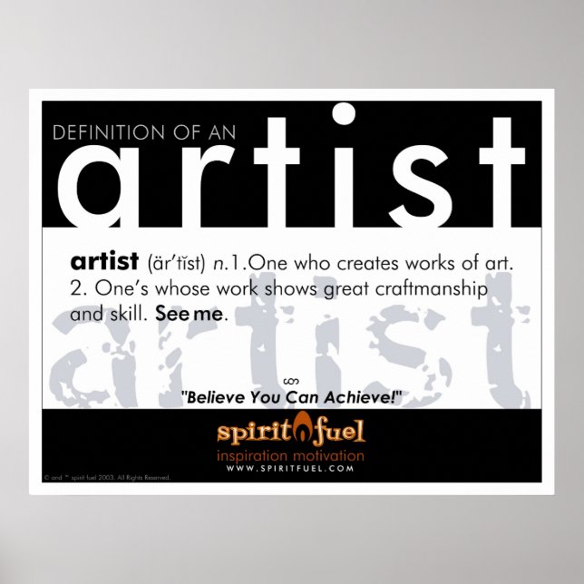 Poster Definition - Artista (Frente)