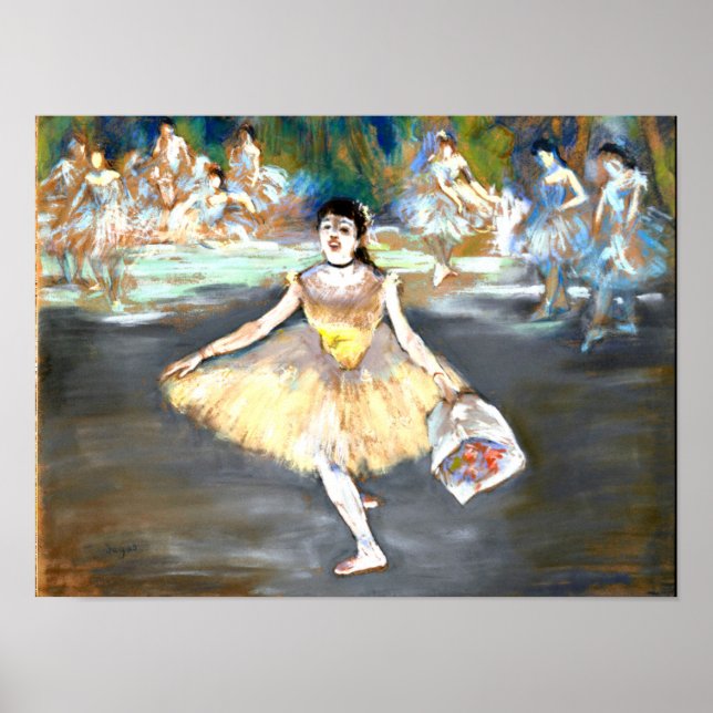Poster Degas - Dançarina com Buquê (Frente)