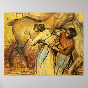 Poster Degas - Dois Laundresses E Um Cavalo 1902