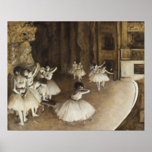 Poster Degas - Ensaio De Balés Ao Palco