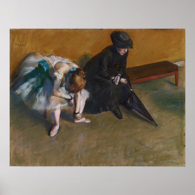 Poster Degas - Esperando (Frente)