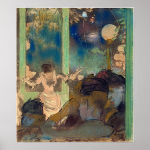 Poster Degas - Mademoiselle Becat, Cafe Des Embaixadores