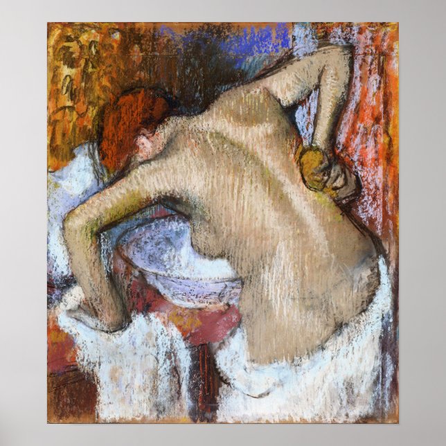 Poster Degas - Mulher Esponjando as Costas (Frente)