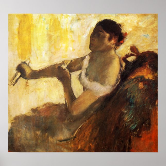 Poster Degas - Mulher Sentada Puxando a Luva 1890 (Frente)