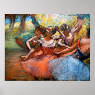 Poster Degas - Quatro Ballerinas No Palco 1890