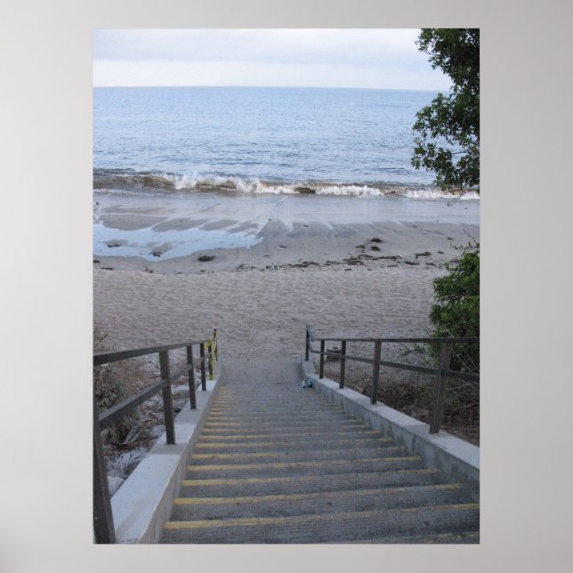 Poster degraus até à praia (Frente)