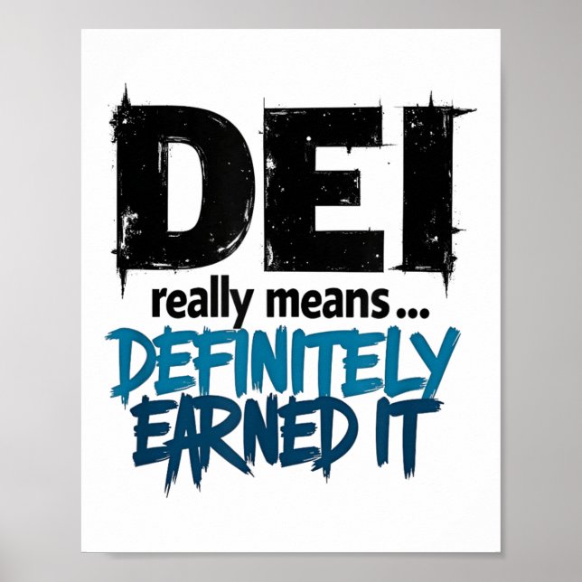 Poster Dei Definitely Earned It Motivational  (Frente)