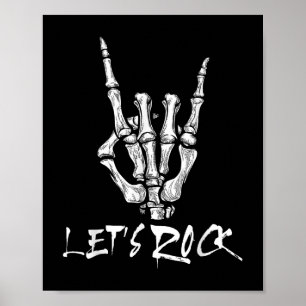 Poster Deixa A Banda Rock E Roll Sinal De Mão Ro