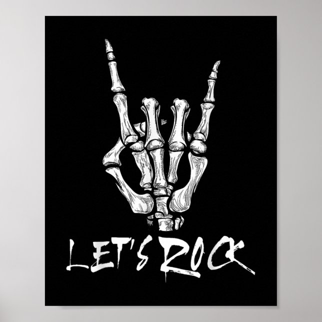 Poster Deixa A Banda Rock E Roll Sinal De Mão Ro (Frente)