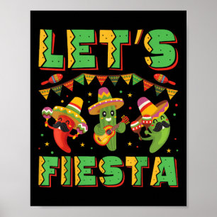 Poster Deixa Fiesta Cinco De Mayo Engraçada Fogueira Mexi