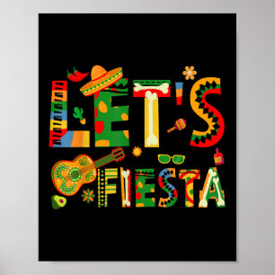 Poster Deixa Fiesta Cinco De Mayo, Violão Do Partido Mexi