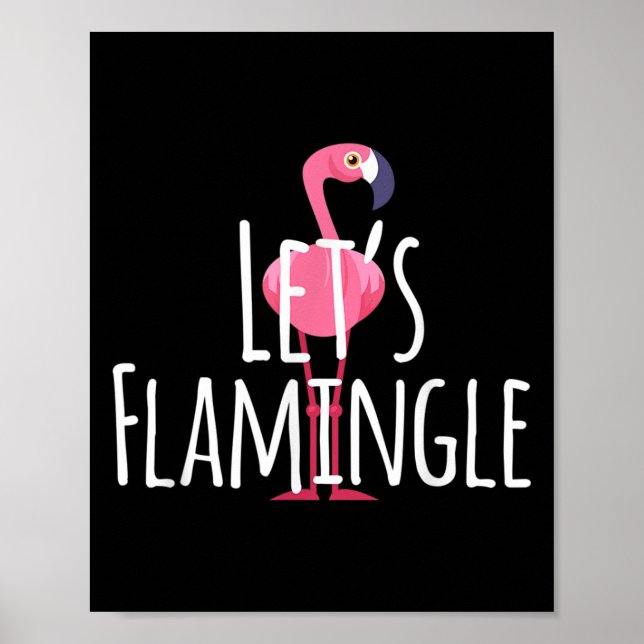 Poster Deixa-me fazer aspas - Gráfico Flamingo Cute (Frente)