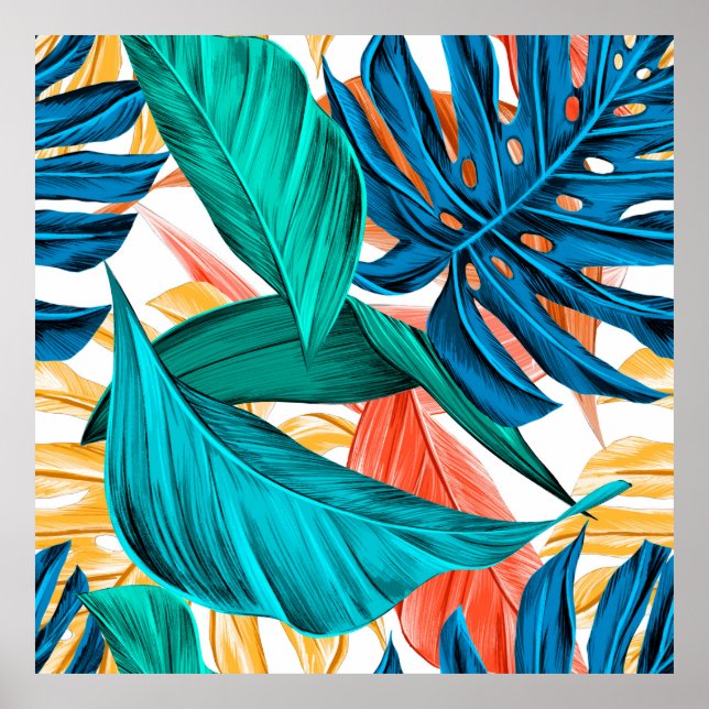 Poster Deixa o verão tropical exótico (Frente)