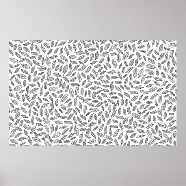 Poster Deixa papel de parede de fundo folha (Frente)