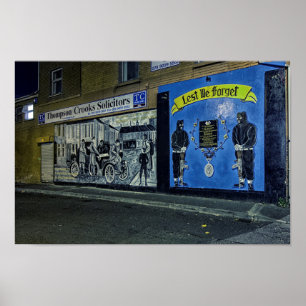 Poster Deixado nós esquecemos pinturas murais Belfast de
