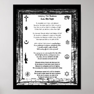 Pôster Deixando a escuridão, incorpore a luz