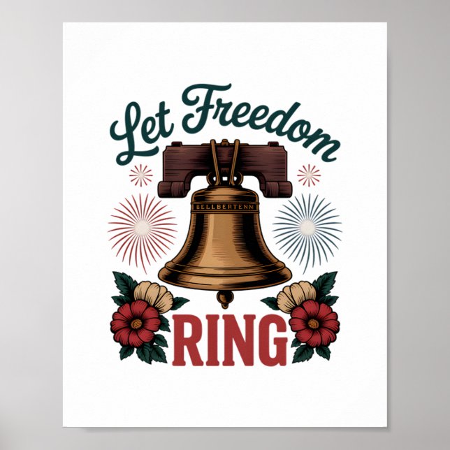 Poster Deixar a Liberdade Anelar Bell Patriótico (Frente)