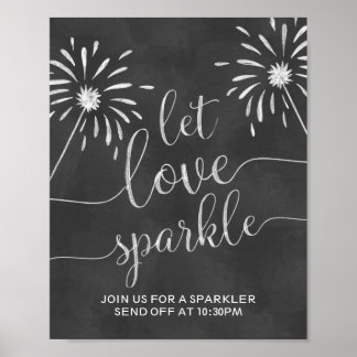 Poster Deixar o Sparkle de Amor Enviar o Sinal de Casamen