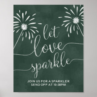 Poster Deixar o Sparkle de Amor Enviar o Sinal de Casamen