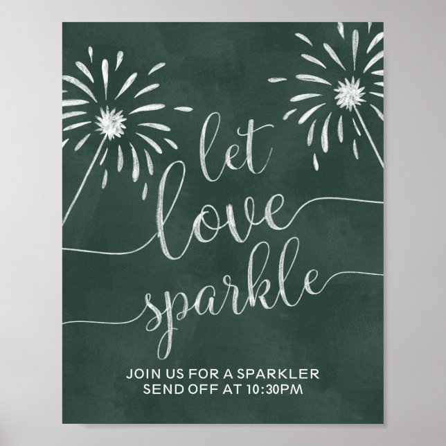 Poster Deixar o Sparkle de Amor Enviar o Sinal de Casamen (Frente)