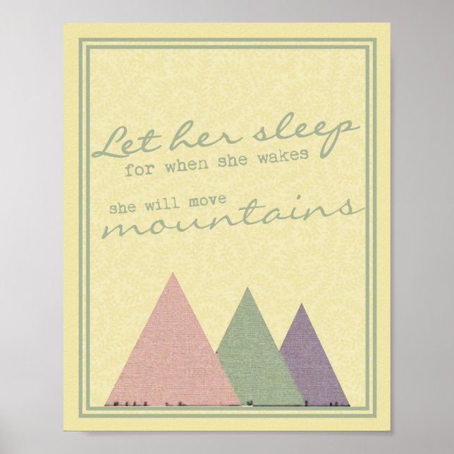 Pôster "Deixe-A Dormir Para Quando Ela Acordar" (Frente)