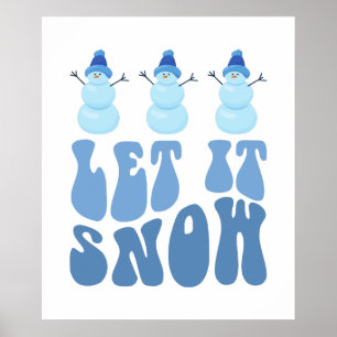 Poster Deixe-a nevar Feriado de inverno