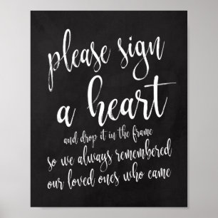 Poster Deixe cair um coração no quadro do quadro que