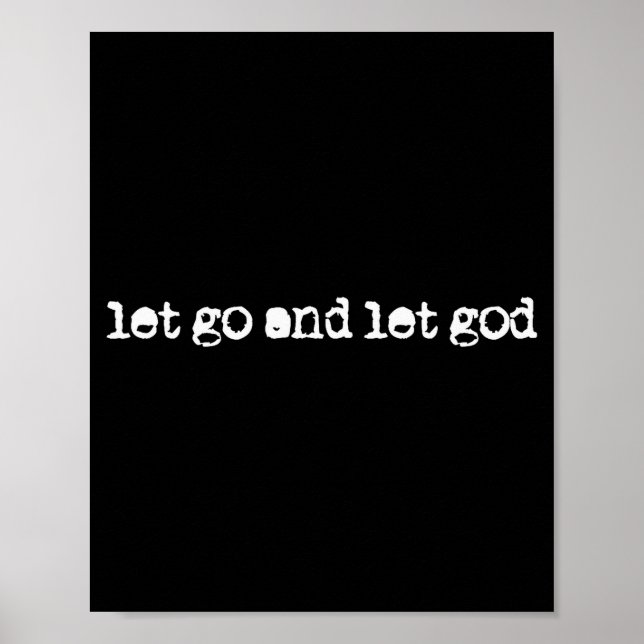 Poster Deixe Ir E Deixe Deus Confiar Em Deus Fé Cristã Sa (Frente)